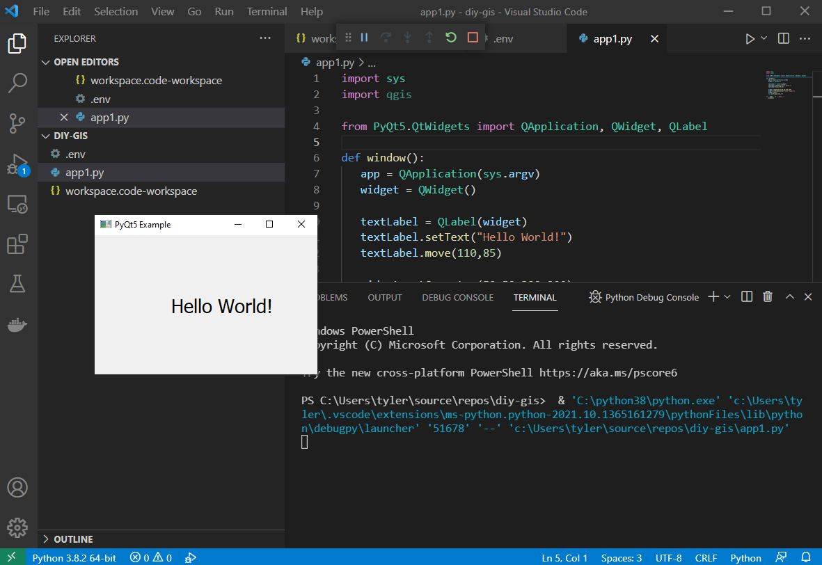 Setting up PyQGIS3 with VSCode & Python3 on Windows – Locate Press Blog